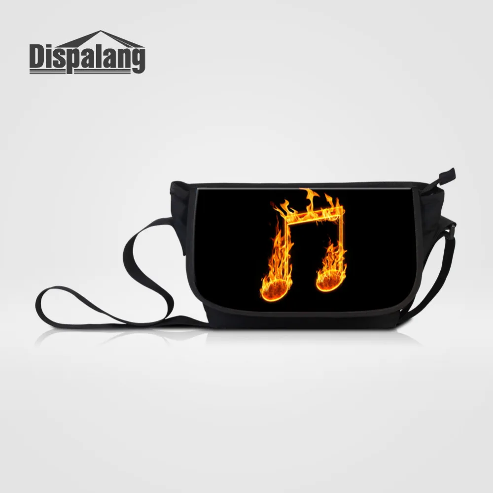 Прочная холщовая сумка мессенджер Dispalang через плечо с принтом Музыка большая