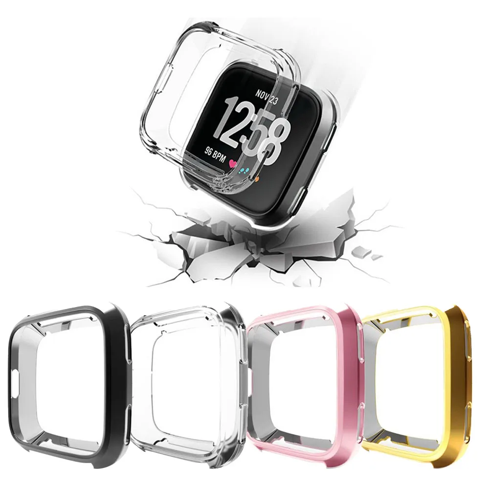 Чехол для fitbit versa защита экрана пластиковый чехол универсальная ультратонкая