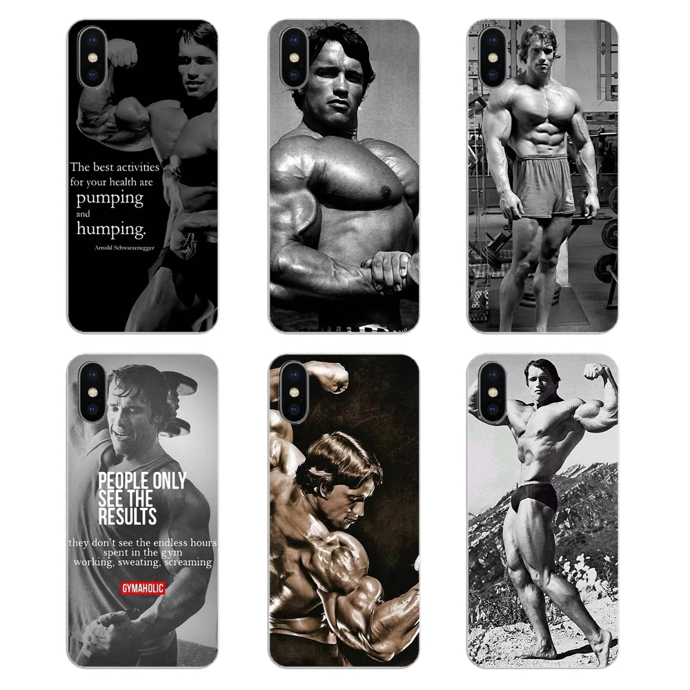 Чехол для Samsung Galaxy Note 8 9 S9 S10 A8 A9 Star Lite Plus A6S A9S Arnold Schwarzenegger Shut Up Train Бодибилдинг мягкий