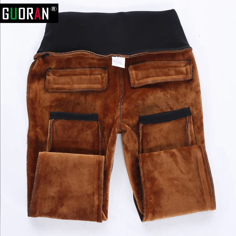 Женские Брюки Капри с высокой талией зима 2018 теплые флисовые офисные брюки