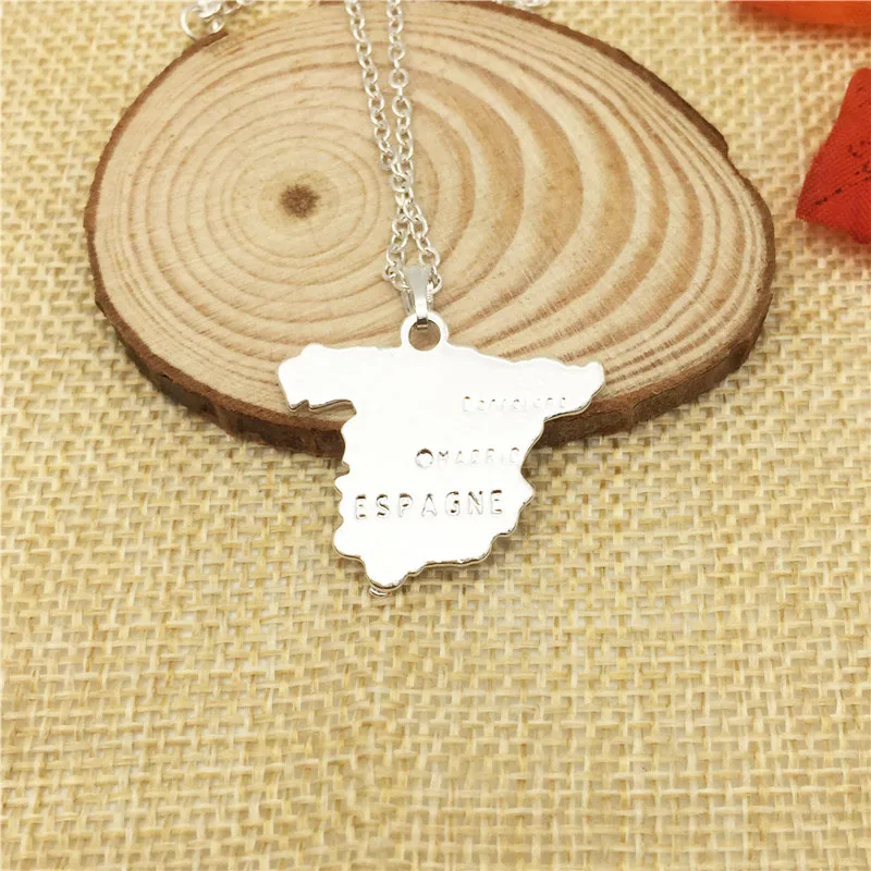 Wholesale Spain Map Pendant Necklace For Women Trendy Charm Collar Jewelry Accessory Choker Custom Gift | Украшения и аксессуары
