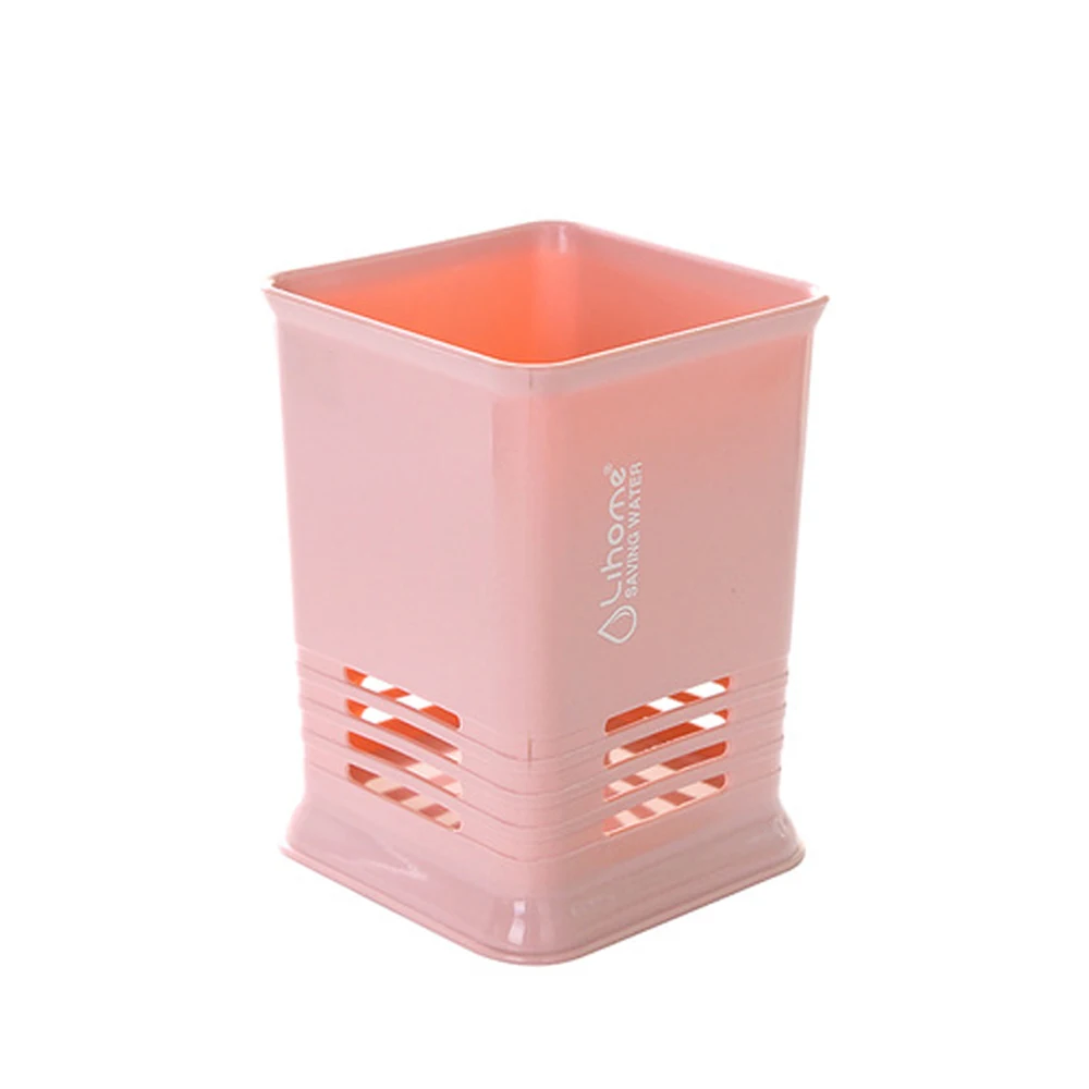 Pink 1 Gird Ложка палочка для еды, вилка, пластиковый ящик для хранения, стойка, многофункциональный держатель для столовых приборов, кухонная Стоковая стойка, столешница, стойка для столовых приборов, держатель - Цвет: Pink 1 Gird