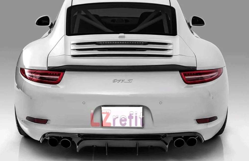 VRS Стиль Настоящее углеродное волокно задний бампер диффузор для Porsche 911 991 Carrera & S