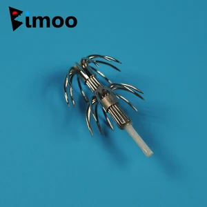 Bimoo 10 шт. ОсьминогКальмар джиг своими руками крючок #2,5 #3,0 #3.5 искусственные крючки своими руками рыболовные принадлежности