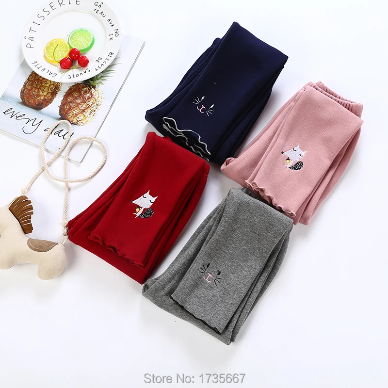 Леггинсы для девочек с воланами детские леггинсы зимняя теплая одежда маленьких