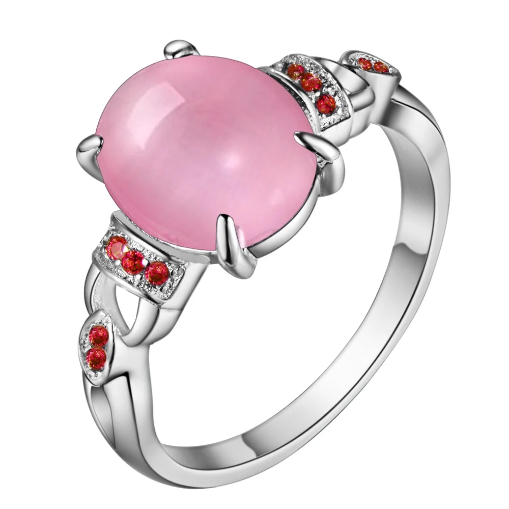 Fashion jewelry silver plated opal ring women top quality fine birthday gift factory wholesale hot ANGELTEARS brand | Украшения и