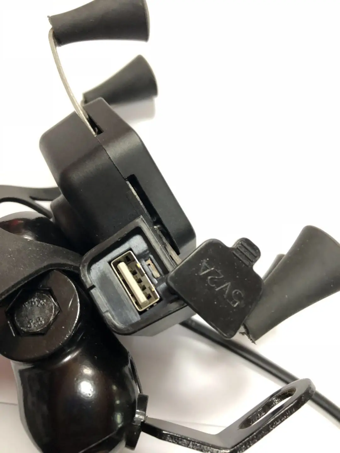 Универсальный держатель для телефона на руль мотоцикла с USB зарядкой|Накладки и