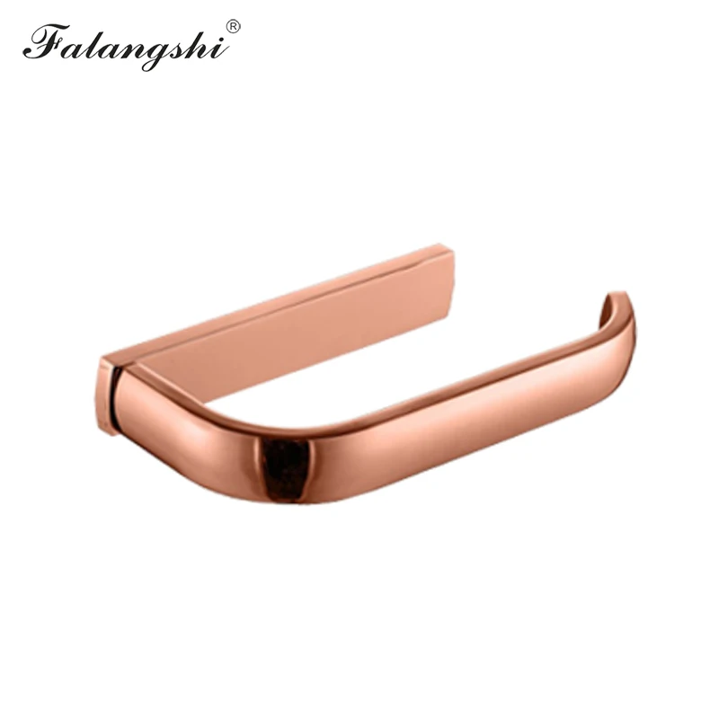 Rose Golden Медный латунный Матовый держатель туалетной бумаги хром черный белый золотой аксессуары для ванной комнаты и туалета тканный рулон бумаги держатель WB8201 - Цвет: Rose Golden