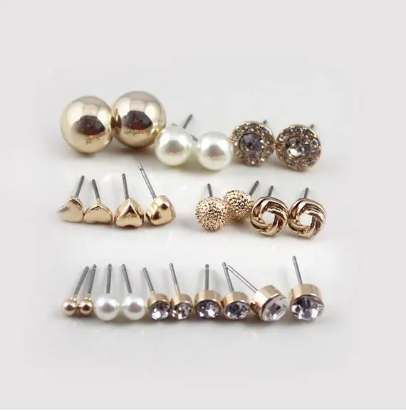 Серьги гвоздики набор панк Для Женщин серги Ювелирные Свадебные сережки для