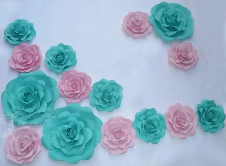

20cm to 50cm Available Big Foam Rose Flower Festive Display Window Flower For Wedding Xmas Decorations 42 colors free shipping