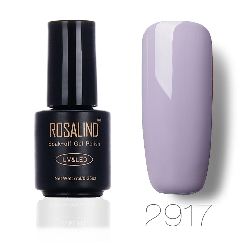 ROSALIND гель 1 S 7 мл телесный цвет серия цветной УФ гель для наращивания ногтей лак замочить от УФ Led гель лак Полупостоянный дизайн ногтей - Цвет: 2917