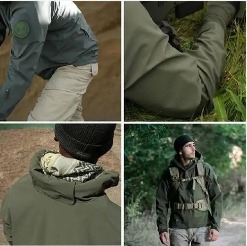 Мужская камуфляжная тактическая куртка Lurker Shark Skin софтшелл V4 водонепроницаемая