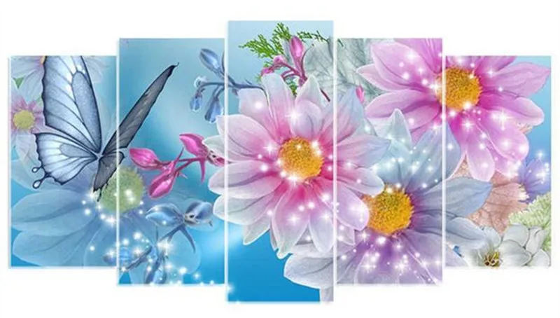 Набор для алмазной вышивки бабочка 5 шт. | Дом и сад
