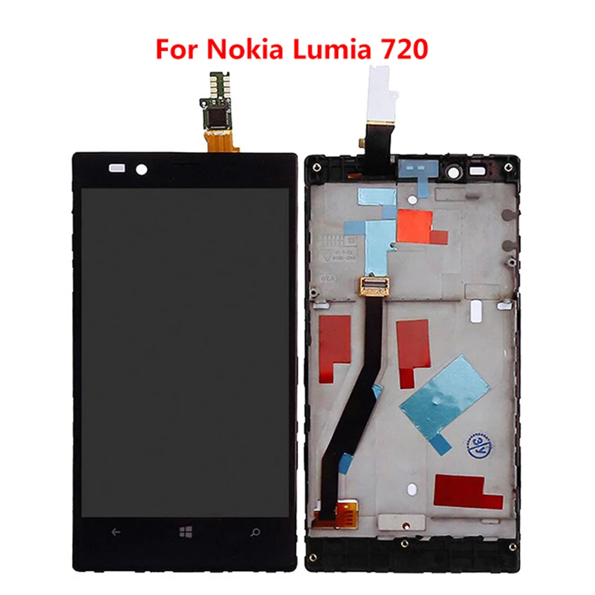 Для NOKIA Lumia 720 ЖК сенсорный экран для дисплей дигитайзер в сборе запасные