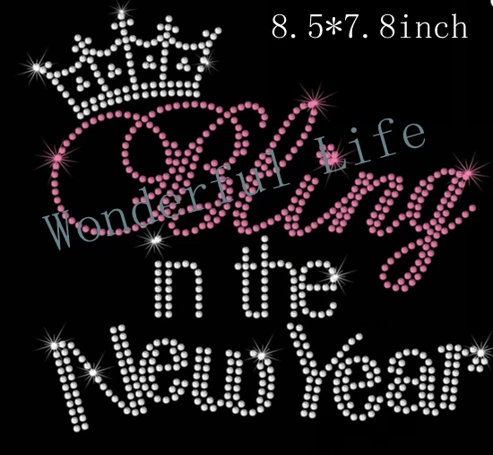 Новый товар бесплатная доставка новый год модный дизайн с рисунком из страз