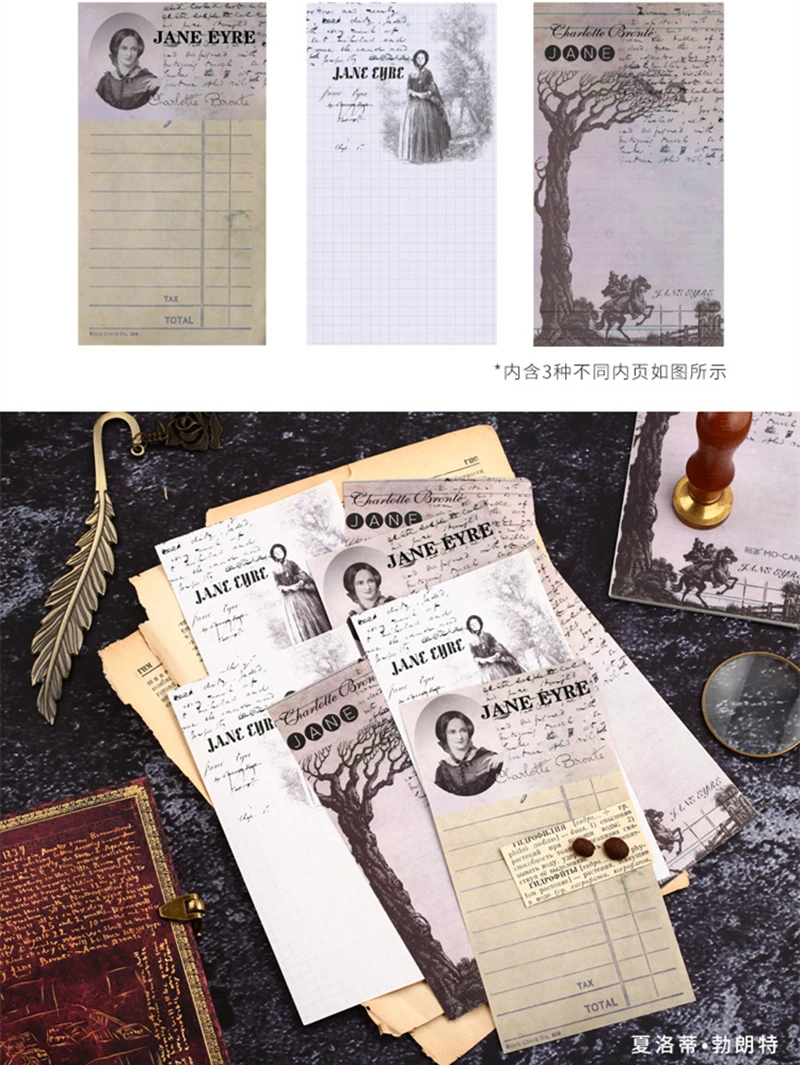 Mo.Card Vintage manuscript Notepad memo pad paper message note Wholesale