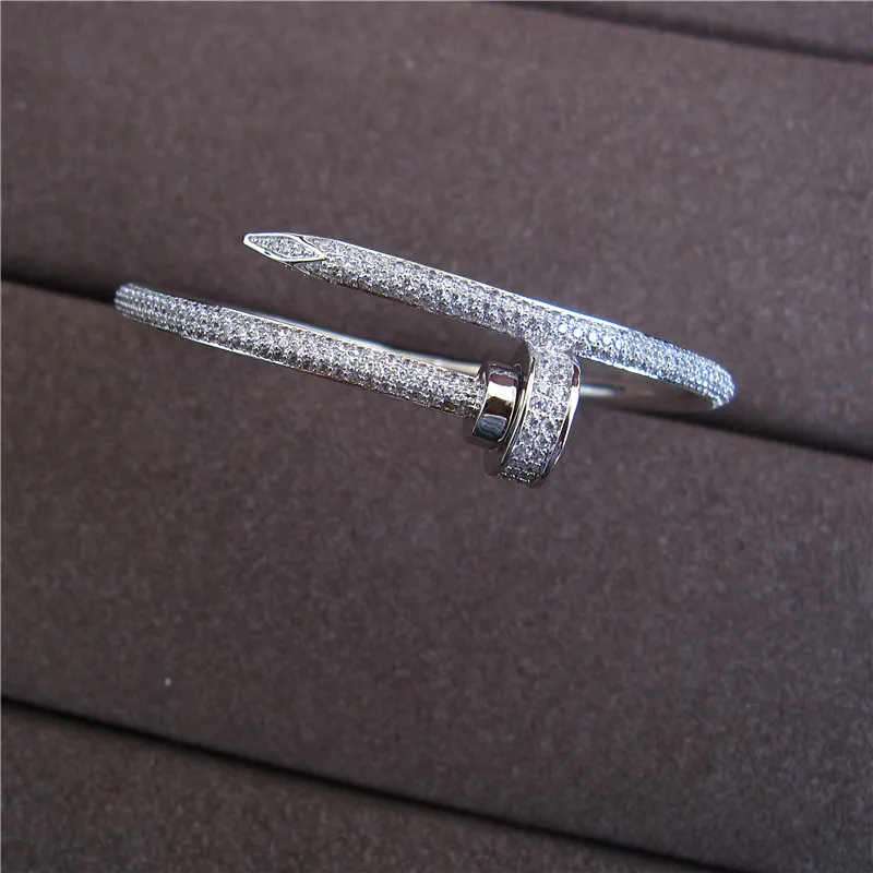 AAA фианит винт в форме гайки Браслет манжета роман свадьба/Вечеринка/Ужин