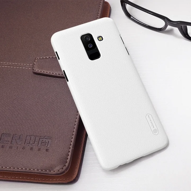 For samsung galaxy a6 plus 2018 case cover 6.0'' NILLKIN Frosted PC back Gift Phone Holder for |