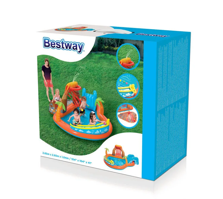 Bestway Безопасный и нетоксичный надувной морской бассейн с мячом для младенцев детский вулкан детский утолщенный бассейн 53069