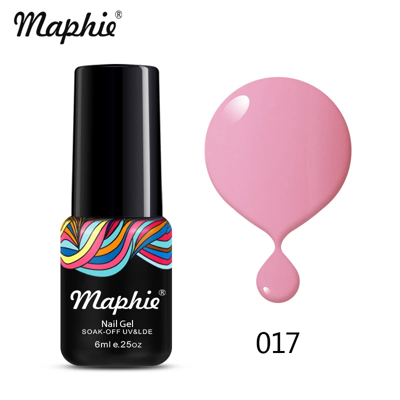 017 Maphie 6 мл бриллиантовый блеск с ультрафиолетовым свечением Гель-лак для ногтей великолепный блеск светодиодный лак для ногтей лак для нейл-арта розовый цвет УФ Гель-лак для ногтей - Цвет: 017