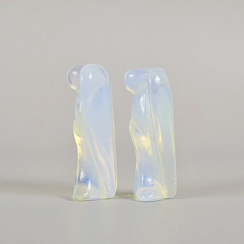 1 шт. ручной работы резные драгоценные камни Опалит Ангел полудрагоценные