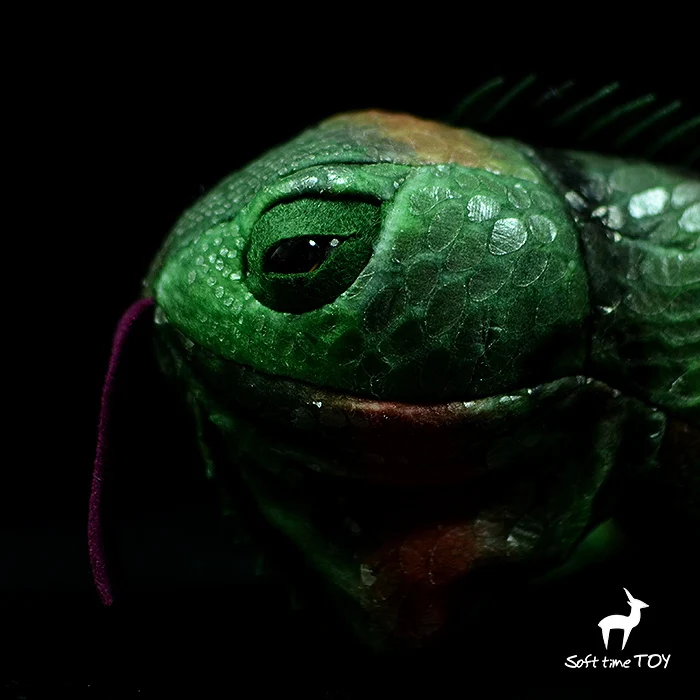 Имитация зеленой игуаны ящерицы кабрита плюшевая игрушка мягкие куклы животных
