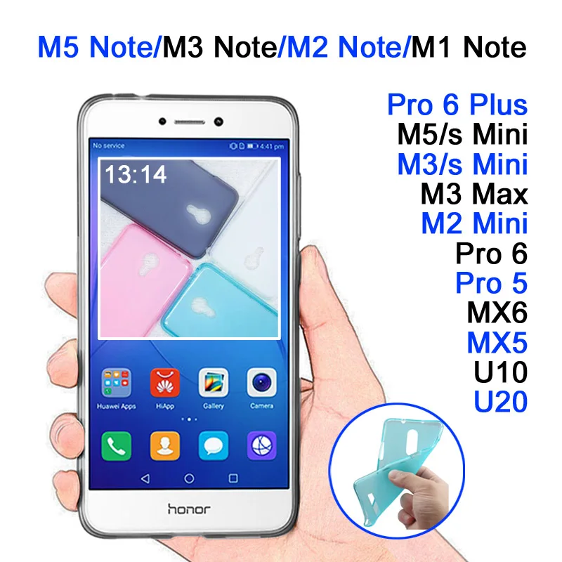 E2 Meizu M5 Note/M 5 s/m3s mini/m2 mini/U20/U10/Pro 5/6 Plus/M 1/E 2/MX 6/5 чехол TPU Miezu M3 max/Meizu U 20/U 10/mini m 2|case cover|meizu