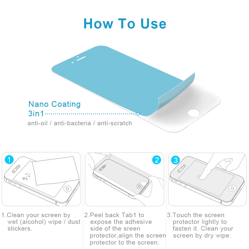 vonuo 9H Premium Tempered Glass Protector For iPhone 6 plus/6s plus iphone 7plus | Мобильные телефоны и аксессуары