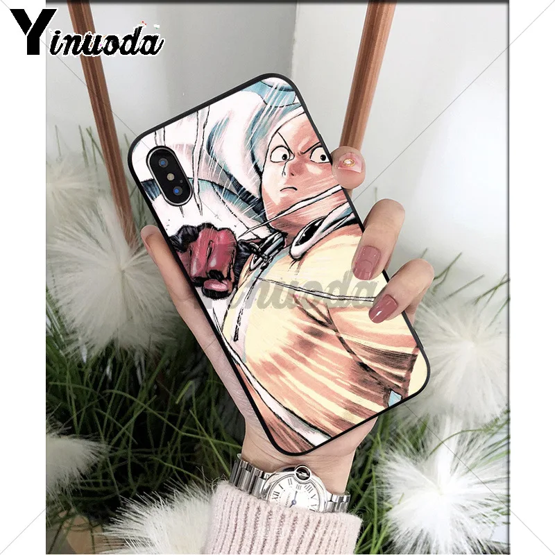 A2 Yinuoda японский аниме One Punch Man силиконовый мягкий ТПУ черный чехол для телефона для iPhone 8 7 6 6S Plus X XS MAX 5 5S SE XR чехол s - Цвет: A2