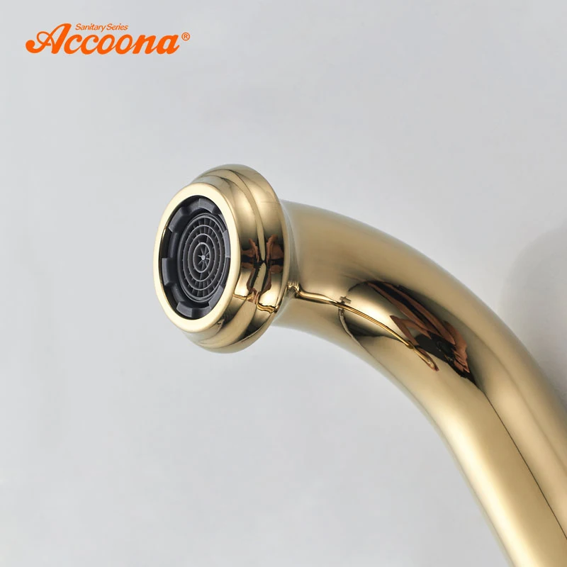 Кухонный Смеситель Accoona золотистый смеситель для раковины поворот на 360 градусов