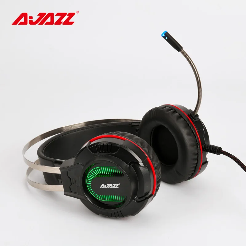 AJAZZ AX260 Стерео шумоподавление игровая гарнитура геймер наушники с микрофоном Микрофон светодиодные наушники для компьютера ноутбука музыка