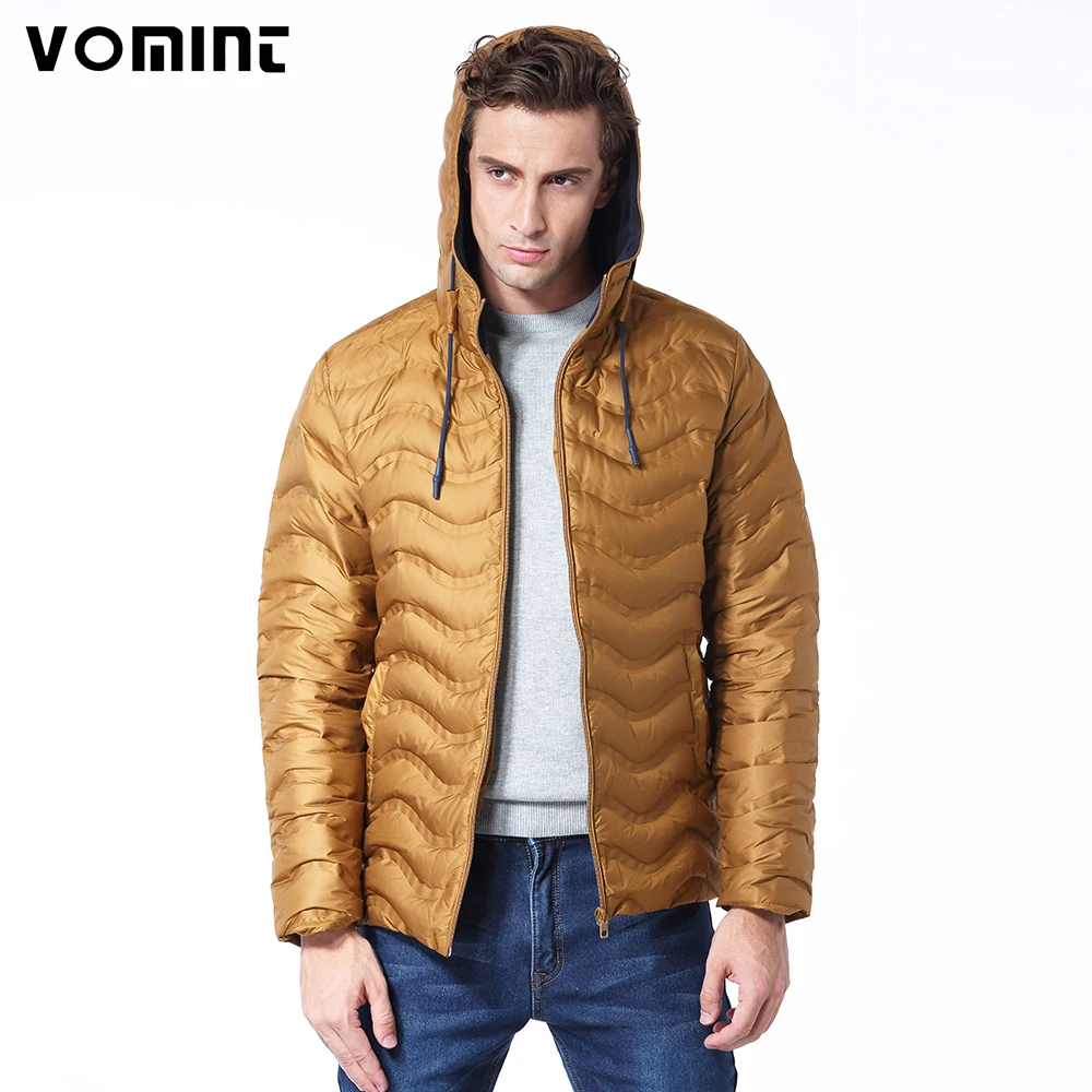 Мужская Флисовая Куртка с капюшоном Vomint теплая куртка волнистым принтом 80% пуха