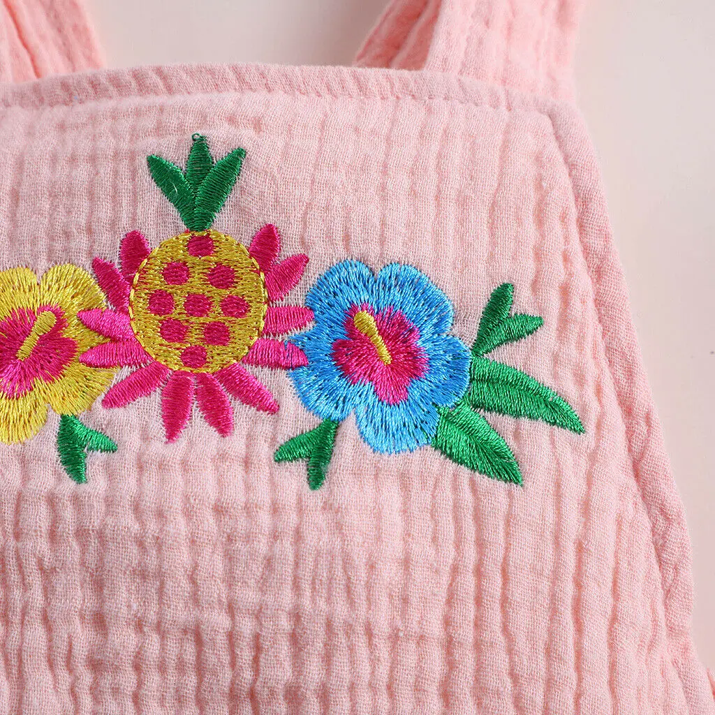 Одежда для новорожденных девочек комбинезон цветочный без рукавов летний костюм