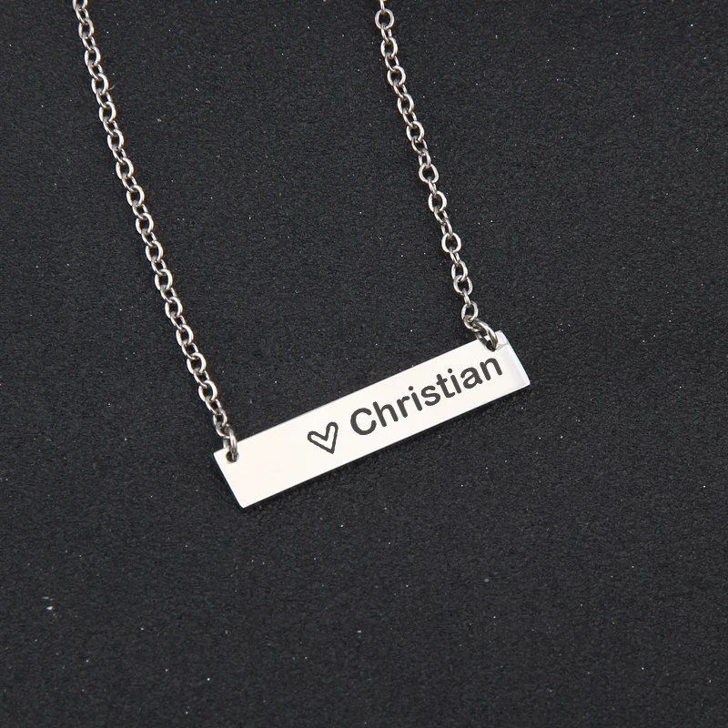 Название настройки Ключичное цепи унисекс подарок ручное теснение бар ожерелье