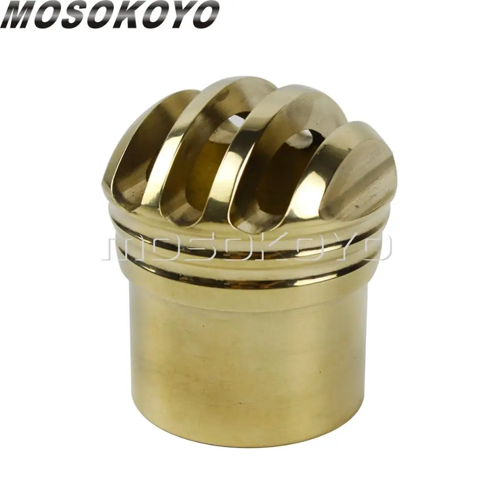 C Латунный Просверленный 1-3/" наконечник выхлопа скольжения 1 3/4" Глушитель Трубы конец плюс наконечник для Harley Chopper Кафе Racer скремблер Триумф - Цвет: C