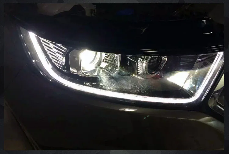 AKD автомобильный Стайлинг для Ford Edge фары- Edge светодиодный фонарь DRL HID фара ангел глаз биксеноновые фары аксессуары