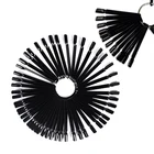 Маникюрные накладные маникюрные насадки, 50 шт.упак. оборудование для практики нанесения лака УФ-гель-наклейки для украшения дисплея, черные гелевые палочки для салонов