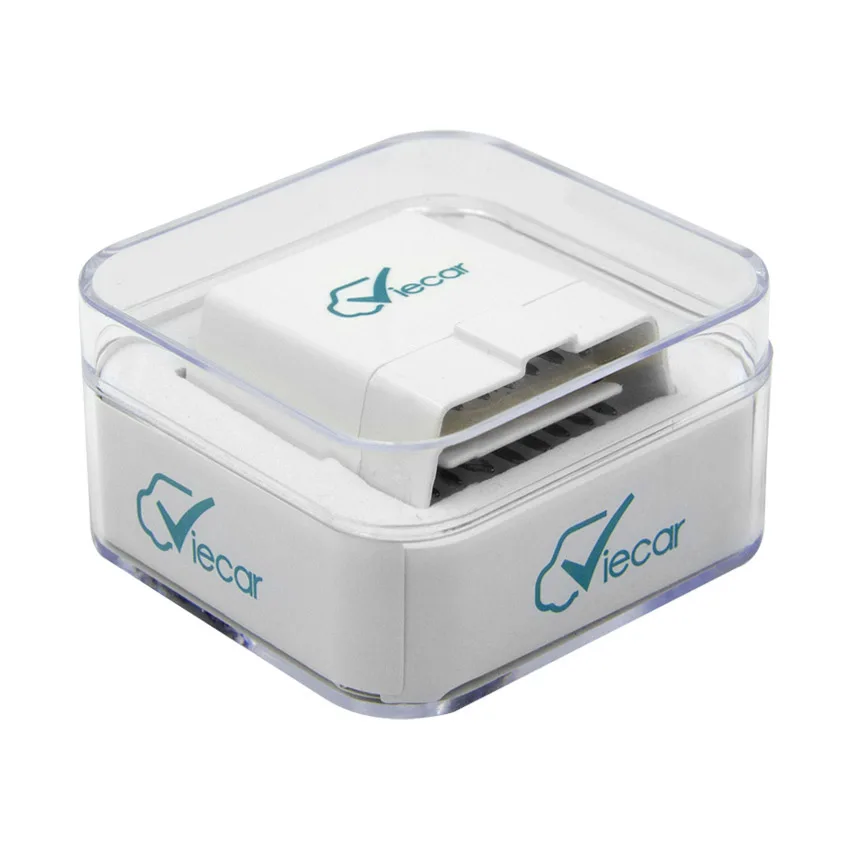Plastic box Viecar Elm 327 V1.5 OBD2 Bluetooth 4,0 сканер ELM327 V1.5 с PIC18F25K80 для IOS/Android OBD 2 Автомобильный диагностический инструмент - Цвет: Plastic box