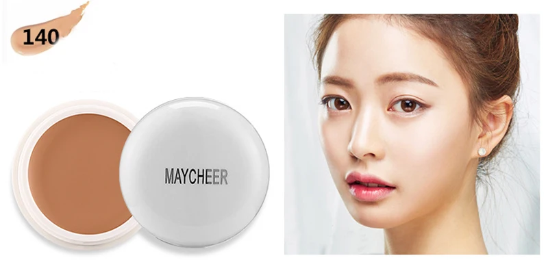 Бренд MAYCHEER Крем-консилер для лица SPF30, шрамы с контролем масла, веснушки, черный глаз, полное покрытие, основа для макияжа лица - Цвет: 140