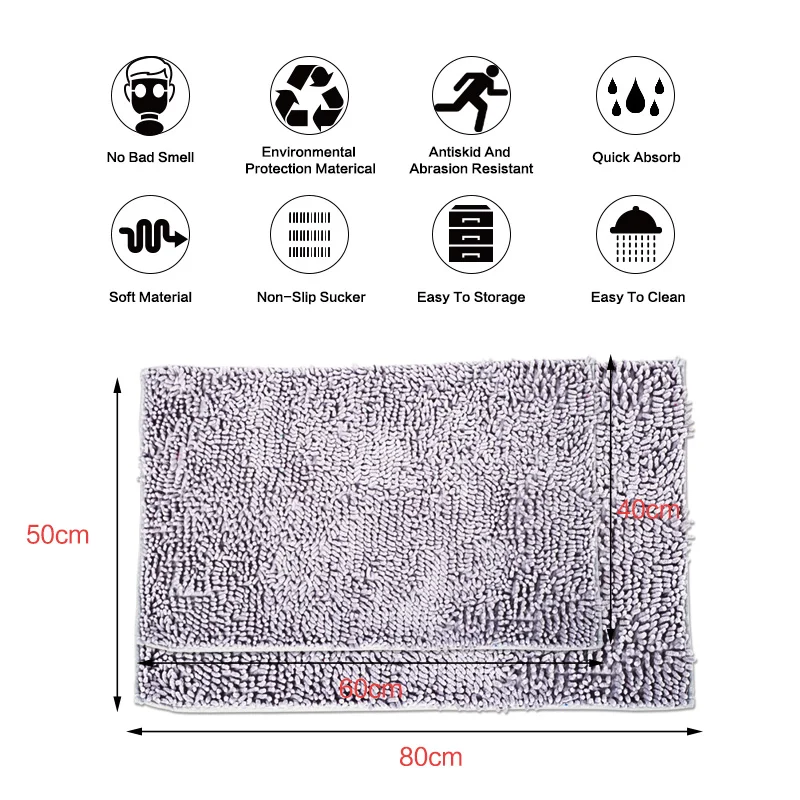 Противоскользящие наборы напольных ковриков для ванной комнаты микрофибра