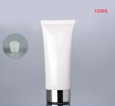 100pcs wholesale 100 ml white Empty soft mildy wash butter hand cream tube , 100ml Travel Cosmetic Hand Cream Lotion Container