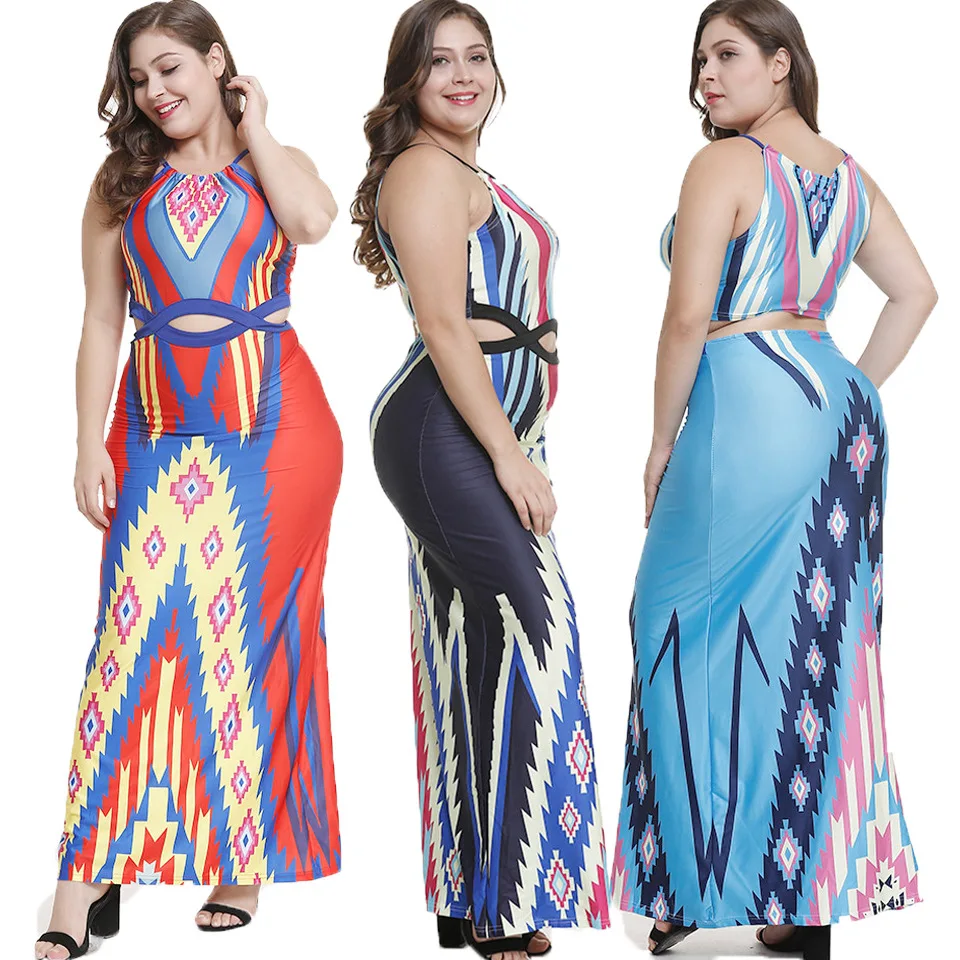 Женское летнее длинное платье с цветочным принтом размеры до 5XL|Женские платья| |