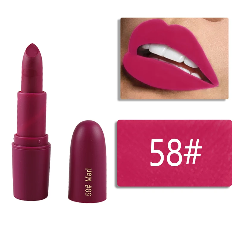 MR58 18 цветов MISS ROSE Nude губная помада водостойкая вампир коричневый красота красный ребенок губы матовая губная помада batom макияж - Цвет: MR58
