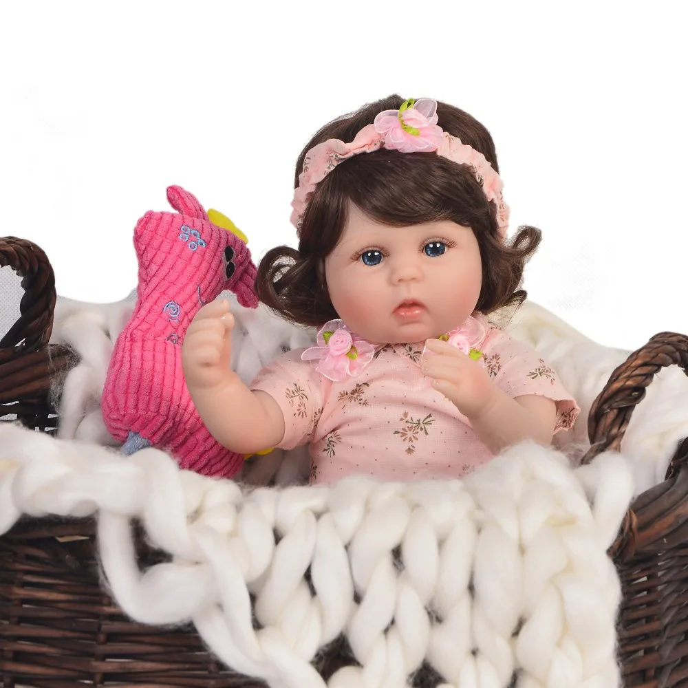 17 ''возрождаются куклы для детей мягкий силиконовый корпус KEIUMI Reborn Baby