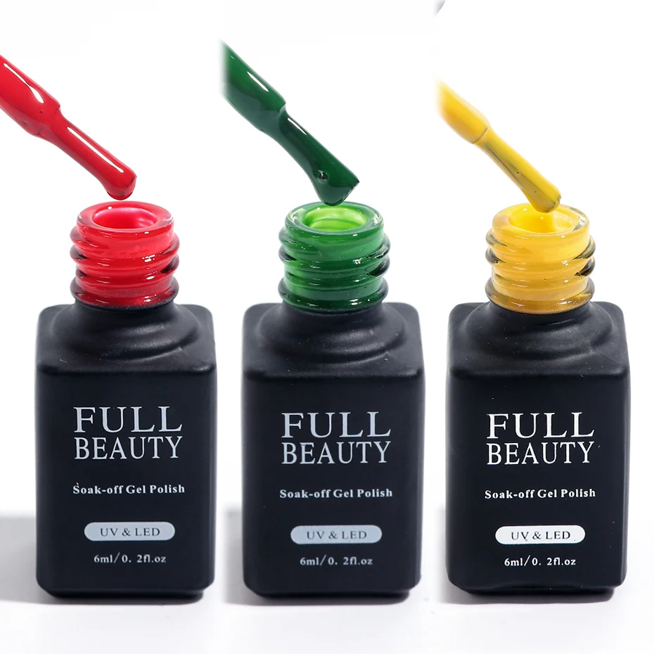 Nail Gel Polish Gel White Black Red Candy Color UV Varnish 6ML Primer Nail Art Manicure Acrylic Nail paint Nail Lacquer JD01-06