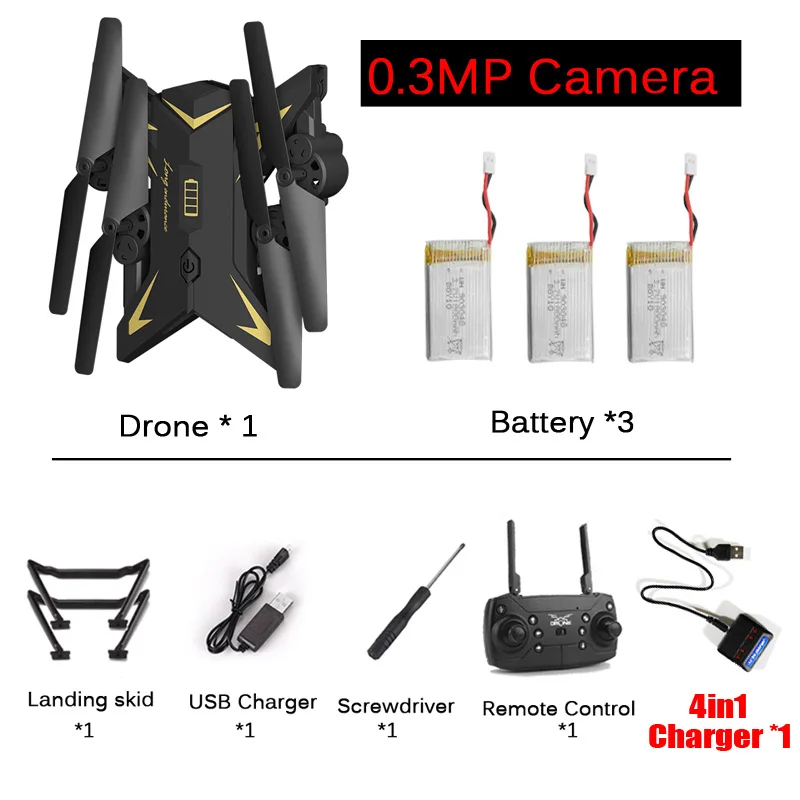 B-0.3MP-3B 610s(обновление версии) дрона с дистанционным управлением 4-Axis Дистанционное Управление вертолет Квадрокоптер с дистанционным управлением и 2MP HD Камера или очки виртуальной реальности VR Дрон Камера - Цвет: B-0.3MP-3B