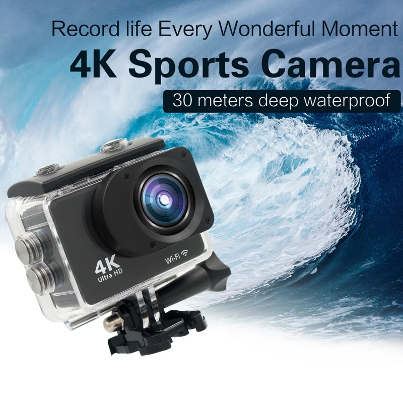 HAMTOD H2A 4 K WiFi Экшн-камера 2 0 дюймов ЖК-экран 1080 P HD Дайвинг Водонепроницаемая мини