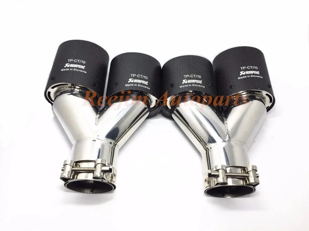 Впускной 2 5 &quotвыход 3 5&quot двойной нержавеющей akrapovic выхлопная насадка автомобиля