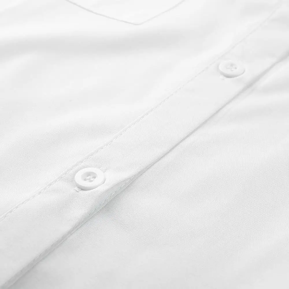 Женское белое платье летнее однотонное с длинным рукавом и разрезом