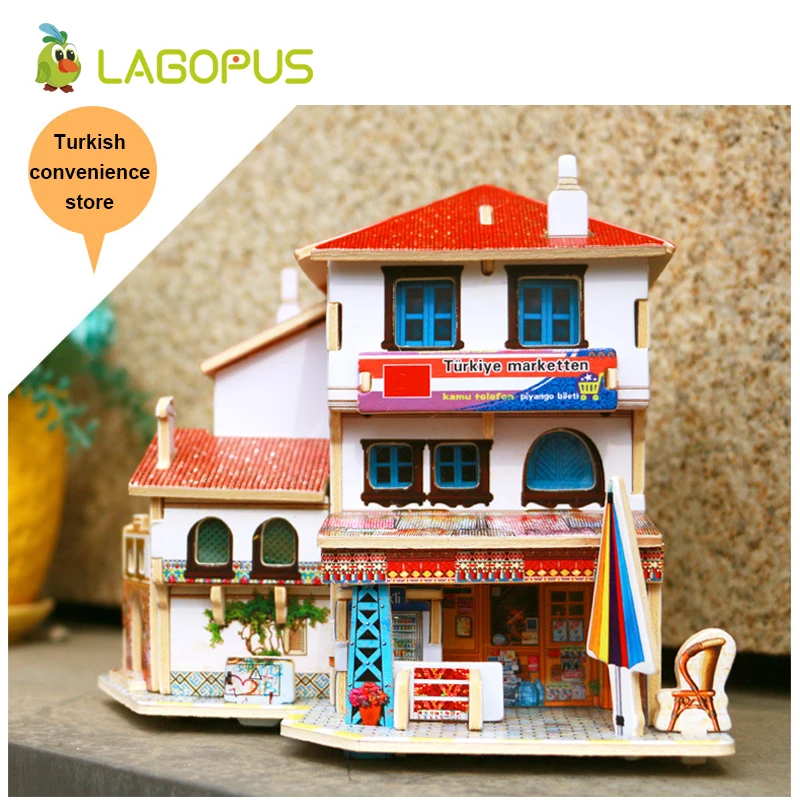 Lagopus 3D головоломка DIY Головоломка для раннего обучения детей образовательная